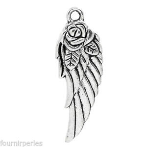 �y���������z�l�b�N���X�@�y���_���g150 pendentifs breloque aileamp;fleur 31x11cm b23228