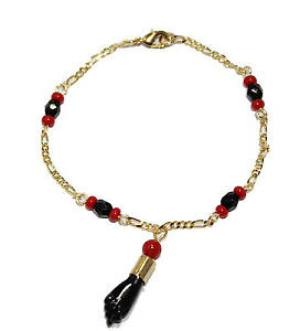 �y���������z�l�b�N���X�@�n���h�u���X���b�gk�S�[���h���b�L�u���X���b�gfiga main azabache bracelet breloque 18k plaqu or figa main bracelet 152cm