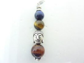 【送料無料】ネックレス　タイガーアイブルpendentif oeil de tigre taureau oeil de faucon bouddha protection