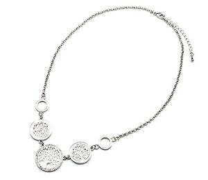�y���������z�l�b�N���X�@�y���_���g�l�b�N���Xcc1396e * collier pendentif multicercles ajours arbre vie mtal strass argent