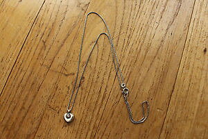 �y���������z�l�b�N���X�@�l�b�N���X�x�l�`�A�����b�V���t�H�[���u�����A���g�V���o�[collier maille vnitienne pendentif forme coeur 1 brillant argent 925 ref 208