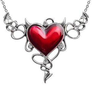 �y���������z�l�b�N���X�@�n�[�g�N�����v�S�V�b�Ngante vilain amour devil coeur rouge cornes gnreux collier alchemy gothic