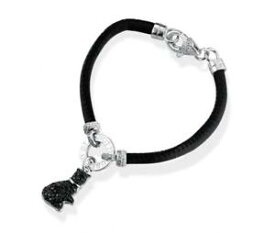 【送料無料】ネックレス　ロベルトアルジェントガットスワロフスキーroberto giannotti bracciale mis143 argento 925 gatto charm swarovski nero cuoio