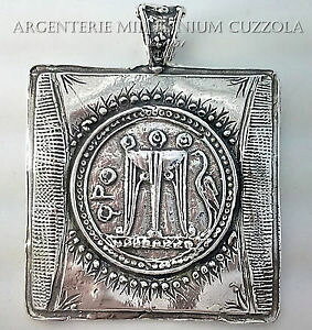 yzlbNX@AWFg}Oimoneta argento ciondolo x collana portachiavi bracciale crotone magna grecia