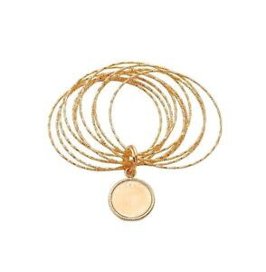yzlbNX@Rbracciale con moneta in bronzo dorato collezione golden age passavinti