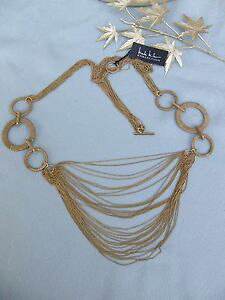yzlbNX@jR[~[S[fRNVx[J[Nbvnicole miller collection dor 889cm drap collier neuf avec tiquettes msrp