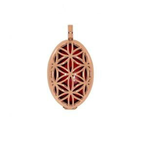 �y���������z�l�b�N���X�@�y���_���g�C���`�X�e�����X�X�`�[��aura pendentif fleur de vie l 4cm acier inox ros serti kraftstein