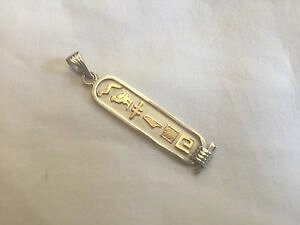 yzlbNX@JX^S[hvgJ[gbWGWvggyptien personnalis argent avec 18k or hiroglyphique 68 lettres cartouche