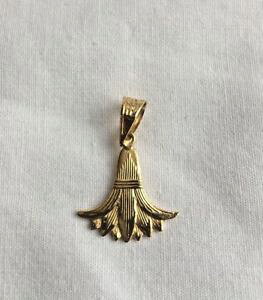 yzlbNX@GWvgkCG[S[hy_ggyptien fleur de lotus 18k or jaune pendentif 2cm long