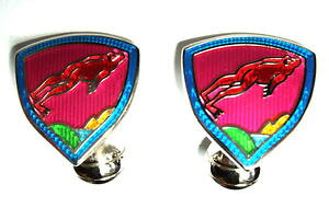 yzYANZT?@JGJtX{^Vo[bhsNGietro frog cufflinks silver red pink enamel