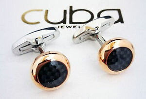 �y���������z�����Y�A�N�Z�T��?�@�V���c�J�t�X�����N���[�Ymens shirt cufflinks marriage ceremony steel rose gold carbon fiber