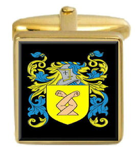 yzYANZT?@COhJtX{^{bNXR[ghobby england family crest surname coat of arms gold cufflinks engraved box