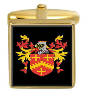 �y���������z�����Y�A�N�Z�T��?�@�C�M���X�J�t�X�{�^���{�b�N�X�R�[�gslyman england family crest surname coat of arms gold cufflinks engraved box
