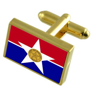 yzYANZT?@_XAJS[htbOJtX{^{bNXdallas city usa gold flag cufflinks engraved box