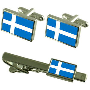 �y���������z�����Y�A�N�Z�T��?�@�V�e�B�G�X�g�j�A�J�t�X�{�^���^�C�N���b�v�{�b�N�X�Z�b�gparnu city estonia flag cufflinks tie clip box gift set