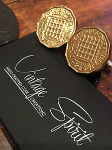 �y���������z�����Y�A�N�Z�T��?�@�C�M���X3�y���X�R�C���J�t�X�����N great britain brass threepence coin cuff links choose the year