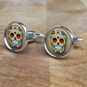 �y���������z�����Y�A�N�Z�T��?�@�J�t�X�{�^���J�t�����N�Xsugar skulls 20mm cufflinks cuff links
