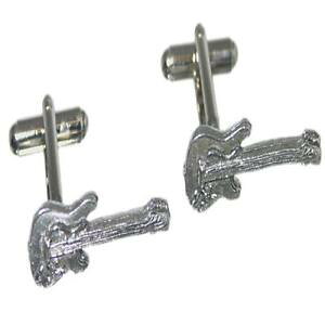 【送料無料】メンズアクセサリ? レトロエレキギターピューターカフリンクスボックスenglish made retro electric guitar pewter cufflinks with display box pc18