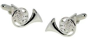 �y���������z�����Y�A�N�Z�T��?�@�t�����`�z�����J�t�X�{�^���{�b�N�Xfrench horn cufflinks silver finish ingift box 22660