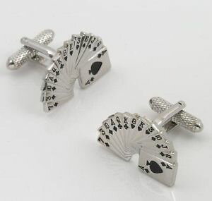 yzYANZT?@{bNXJ[hJtX{^|[J[ubWJtNXplaying cards cufflinks poker bridge cuff links in box 11383