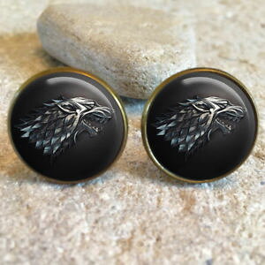 【送料無料】メンズアクセサリ? カフスボタンゲームdirewolf game of thrones 20mm cufflinks