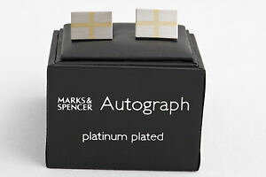 �y���������z�����Y�A�N�Z�T��?�@�T�C���v���`�i�N���X���S�J�t�X�����Nautograph platinum plated cufflinks with cross logo embossed