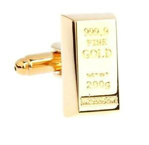 �y���������z�����Y�A�N�Z�T��?�@�J�t�X�{�^���o�[�o�b�Ow1545cufflinks gold bullion bar gift bag free uk pamp;p
