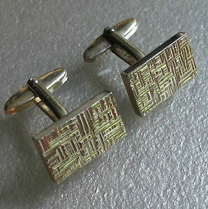 yzYANZT?@JtXNBe[WmensJtX19601970goldtone retro modNcufflinks vintage mens cuff links 1960s 1970s goldtone retro mod