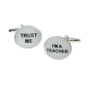 yzYANZT?@{bNX×JtX{^trust me im a teacher oval cufflinks in a cufflink box x2boco020