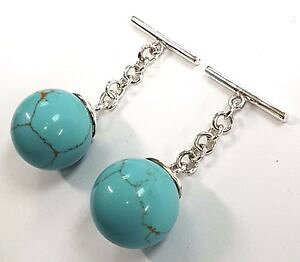 yzYANZT?@^[RCY{[JtX{^\bhVo[Ysphere turquoise ball cufflinks 925 solid silver mens gift