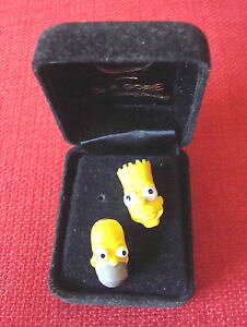 yzYANZT?@{bNXz[}[Vv\JtX{^chunky bart and homer simpson cufflinks in box, the simpsons