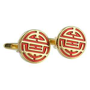 yzYANZT?@V{JtX{^{bNXuhchinese longevity symbol redgold cufflinks prosperity aj456 brand in box