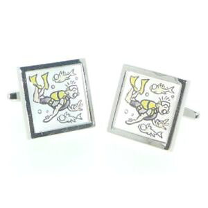 �y���������z�����Y�A�N�Z�T��?�@�_�C�o�[�J�t�X�{�^��×excellent divers cufflinks x2cc022