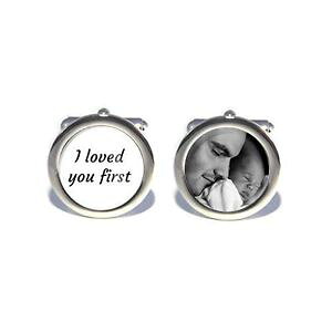 �y���������z�����Y�A�N�Z�T��?�@�p�[�\�i���C�Y�J�X�^���J�t�����N�Xpersonalised custom photo i loved you 1st father of the bride wedding cufflinks
