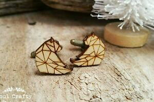 yzYANZT?@xAJtX{^JtNgeometric bear wooden cufflinks cuff links dad grooms best man groomsman rustic