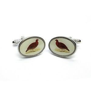 �y���������z�����Y�A�N�Z�T��?�@�J�t�X�����N�{�b�N�X���C�`���E�J�t�X�����Ngrouse oval cufflinks in cufflink gift box