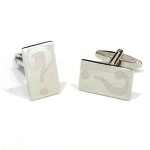 �y���������z�����Y�A�N�Z�T��?�@�J�t�X�{�^���|�[�`engraved question marks rectangular cufflinks amp; gift pouch