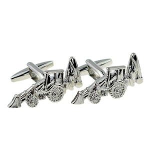 �y���������z�����Y�A�N�Z�T��?�@�V���x���{�b�N�X�g�^�[�J�t�X�{�^��excavator tractor digger cufflinks presented in a cufflink box x2n158