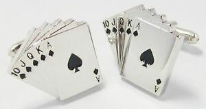 yzYANZT?@CtbVJ[hG[XJtX{^|[J[{bNXJtNXroyal flush cards aces cufflinks poker cuff links in box 10392