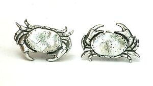 �y���������z�����Y�A�N�Z�T��?�@�J�j�J�t�����N�X�s���[�^�[�{�b�N�Xcrab crustacean cufflinks pewter uk made gift boxed or pouched quantity discount