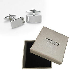 yzYANZT?@YX^CbVVo[JtX{^IjLXA[g{bNXImens stylish rectangular silver cufflinks amp; gift box by onyx art