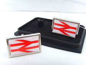 �y���������z�����Y�A�N�Z�T��?�@�o�b�W�����Y�J�t�X�{�^��br british rail railways double arrow badge mens cufflinks gift