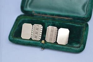 �y���������z�����Y�A�N�Z�T��?�@�r���e�[�W�X�^�[�����O�V���o�[�A�[���f�R�f�U�C���J�t�����N�Xvintage sterling silver cufflinks with an art deco design b545