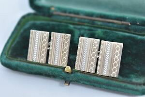 yzYANZT?@re[WX^[OVo[A[fRfUCJtNXvintage sterling silver cufflinks with an art deco design g63
