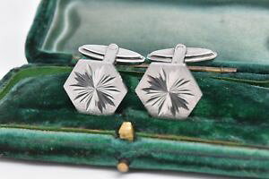 yzYANZT?@re[WX^[OVo[A[fRfUCJtNXvintage sterling silver cufflinks with an art deco design g112
