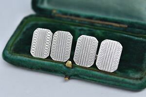 yzYANZT?@re[WX^[OVo[A[fRfUCJtNXvintage sterling silver cufflinks with an art deco design g179