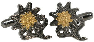 yzYANZT?@hCcG[fCXJtX{^german edelweiss cufflinks ww2 repro gebirgsjger army soldier flower mens