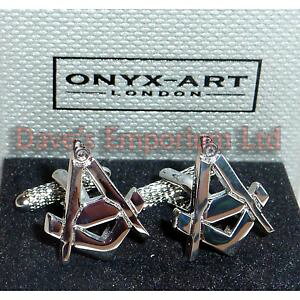 yzYANZT?@XNGAIjLXA[gRpXJtX{^{bNXmasonic square amp; compass cufflinks by onyx art gift boxed highly detailed