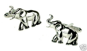 yzYANZT?@boxJtXNJtXNelephant cufflinks in polished silver finish in box cuff links