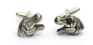 yzYANZT?@t rexeBmTEXJtXNVt rex tyrannosaurus cufflinks pewter made in uk gift boxed or pouched